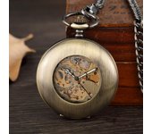 Reloj de bolsillo mecánico completamente automático brillante hueco Qinggu Reloj mecánico de regalo para hombres y mujeres