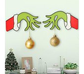 Letrero colgante de madera para puerta de Navidad Yousheng, placa para puerta, decoración para puerta de entrada apta para niños, para ventanas de interior y exterior, decoración de granja Left Hand