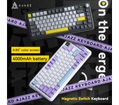 Teclado Mecánico Gaming Inalámbrico Bluetooth AJAZZ AK820 MAX Eje Magnético Teclas Intercambiables en Caliente Magnetic Switch negro/gris