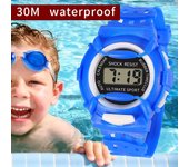 Relojes electrónicos impermeables para niños, relojes deportivos digitales LED, relojes de pulsera con correa de silicona y esfera redonda, regalo para niños y niñas