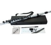 Flauta de viento de plástico NUVO Flauta de estudiante con clave C Flauta de estudiante N235SFSB exclusiva 2.0 Plata/Negro [Con estuche semirrígido] []