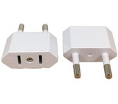 1 adaptador de corriente de viaje para la UE, adaptador de enchufe tipo C para América, China, EE. UU. a la UE, Europa y Estados Unidos, toma de corriente CA.