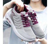 Zapatillas de deporte para mujer, zapatillas deportivas de correr de malla para caminar, zapatos deportivos para bailar, calzado transpirable con cojín de aire para exteriores, zapatillas con cordones 36