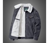 Abrigo de algodón Chaqueta de Cachemira de Invierno para Hombre Ropa de Trabajo Corta Retro Juvenil Abrigo de Cachemira Informal L