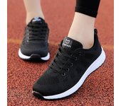 Zapatillas transpirables para correr para mujer, zapatos deportivos ligeros antideslizantes para mujer, zapatillas suaves para exteriores con cordones, tenis de moda 36