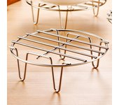 Rejilla para cocinar al vapor de acero inoxidable para utensilios de cocina, soporte para ollas para hornear, parrilla para freidora de aire, accesorios para alimentos, rejillas para cocinar al vapor en la cocina 19x4cm