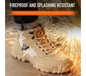 Zapatos de trabajo con punta de acero, zapatos de seguridad deportivos para hombres, botas de trabajo, botas de seguridad transpirables a prueba de perforaciones, zapatos de soldador protectores para hombres 36