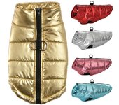 Ropa para perros pequeños, chaleco impermeable para perros grandes, chaqueta cálida para otoño e invierno, ropa para perros chihuahua, bulldog francés S oro