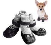 Botas impermeables para mascotas, zapatos, calcetines con cordón ajustable, calcetines para cachorros pequeños S rojo