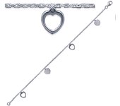 Les Trésors De Lily [G1253] - Bracelet Argent 'Chorégraphie' argenté (love) - 7 mm plata
