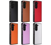 Carcasa trasera de piel de cordero chapada en PU para Samsung Galaxy Z Fold 6, funda para teléfono Galaxy Z Fold 6 For Galaxy Z Fold 6 negro