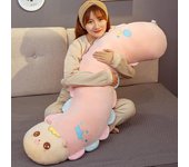 Lindo juguete de peluche de oruga, almohada larga, muñeca de trapo durmiendo en la cama, muñeca súper suave para niña 65Cm (non-removable and washable)