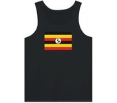 Débardeur - Drapeau de l'Ouganda - Noir - 100% algodón - Coupe ajustée - Mixte