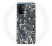 Coque pour Oppo A74 5G Game of Thrones Saison 8 Le Trône de Fer Affiche Personnages Fond Gris