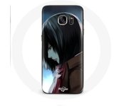Coque pour Samsung Galaxy S6 Edge Mikasa Ackerman Attaque des Titans Manga Anime