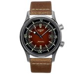 Reloj automático Longines Legend Diver con correa de piel y esfera marrón L3.774.4.60.2 300M para hombre marrón