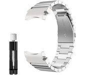 Correa de acero inoxidable sin espacios de 20 mm para Samsung Watch4, 5, 6, 40 mm, 44 mm, Classic, 46 mm, 42 mm, 47 mm, 43 mm, Pro y 45 mm Galaxy Watch4 5 40mm