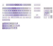 Teclas con temática de yogur y uva, altura XDA, 127 teclas, juego de teclas PBT, sublimación de cinco lados para teclado mecánico