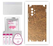 apgo Protective Skin Sticker for the back+sides compatible with Samsung Galaxy A32 4G, Full Wrap Film, Foil, Vinyl - Pattern Rusty Copper