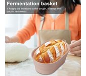 Molde para hornear de silicona Revestimientos antiadherentes para freidora de aire Cesta de fermentación de pan de silicona plegable Bandeja para pan reutilizable para freidoras de aire cuadradas Horno Ellipse naranja