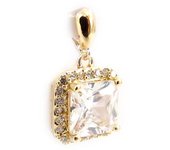Les Trésors De Lily [K7164] - Colgante chapado en oro 'Sissi' oro blanco - 11x11 mm oro