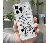Funda de teléfono transparente con estrella Y2k linda coreana para iPhone 13 Pro Max, funda para iPhone 11 12 14 Pro Max 7 8 14 Plus XR XS Max X For iPhone 14Pro Max