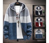 Suéter de punto para hombre, abrigo polar, chaquetas a rayas, sudaderas de moda, suéteres gruesos y cálidos para invierno y otoño, ropa para hombre XXXXL