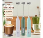 Espumador de leche y batidor de huevos eléctrico de mano 306 Double Spring Stirring Rod negro