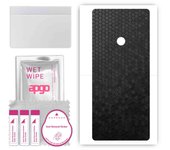 apgo Protective Skin Sticker for the back compatible with LG K71, Wrap Film, Foil, Vinyl - Pattern Black Honeycomb
