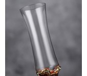 1 copa de champán con pie de metal, cristal sin plomo, copa de champán premium para bar, pub, club, restaurante y uso doméstico, cristalería 200ml