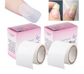 1 rollo de envoltura de seda de fibra de vidrio para reparación de uñas, autoadhesiva, fuerte protección, refuerzo de extensión, pegatina blanca para herramientas de manicura rotas
