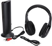 Auriculares inalámbricos 5 en 1 HiFi con graves profundos, radio FM y monitorización para PC y TV.