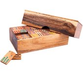 Juego de rompecabezas: Dominó de madera Double 12 - 2 a 8 jugadores - Juego de mesa ecológico de madera