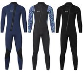 Traje de buceo y esnórquel de manga larga OUZO de 3 mm de grosor para hombre en aguas frías 2XL negro