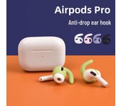Ganchos de oreja antideslizantes con alas para AirPods Pro - Fundas de silicona para deportes Black