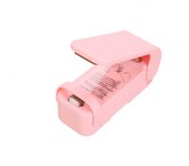 Mini máquina de sellado de bolsas térmicas, sellador de paquetes de bolsas de plástico térmico, cierre de bolsas de alimentos, sellador portátil, embalaje, accesorios de cocina color rosa
