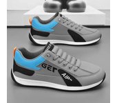 Zapatillas deportivas de moda para hombre, primavera 2024, nuevo estilo, informales, con cordones 44 blanco