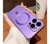 Funda de silicona suave mate para carga inalámbrica magnética Magsafe para iPhone 14 15 16 Plus 13 12 11 Pro Max, cubierta protectora de lente de vidrio iPhone 14 Pro Max negro