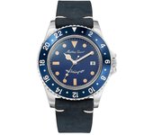 Reloj Mathey-Tissot Mathy Vintage de cuarzo con correa de piel y esfera azul H900ALBU para hombre azul