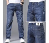 Pantalones vaqueros de primavera y otoño, pantalones vaqueros de talla grande para hombre, pantalones sueltos de marca a la moda para hombre 42