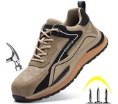 Botas de trabajo de seguridad cómodas, ligeras y transpirables, zapatos de seguridad para exteriores para hombre, zapatos de trabajo deportivos para mujer 36 negro