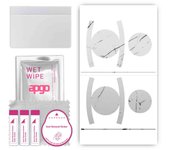 apgo Protective Skin Sticker for the back+sides compatible with Apple AirTag, Full Wrap Film, Foil, Vinyl - Pattern White Marble