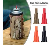 Adaptador de tanque de gas para exteriores, boquilla para tanque de butano, cassette de camping, tanque de gas caqui