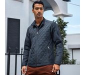 Abrigo de algodón para hombre, chaqueta acolchada de manga larga con cuello alto y bolsillos con abertura con cremallera, abrigo resistente al viento de color sólido XXL azul oscuro