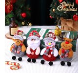 1 pieza de pequeño muñeco de nieve de Papá Noel, adorno para árbol de Navidad, decoración para Año Nuevo, colgante para el hogar.