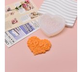 Molde de silicona con forma de corazón de rosa, herramienta de fabricación de velas de flor de amor, molde de hielo para Chocolate, decoración, regalos del Día de San Valentín, 1 ud.