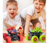 Vehículo todoterreno de acrobacias por inercia, coche de juguete para niños, camión monstruo de juguete para niños, coche de juguete anticaída naranja