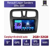 10 pulgadas Android Carplay para Renault Logan Sandero 2014-2017 auto Radio Multimedia reproductor de vídeo navegación GPS WIFI 2 + 32GB 1+16GB