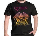 Queen Camiseta unisex con escudo degradado para adultos L negro
