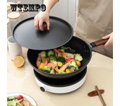Sartén de hierro forjado Sartén sin recubrimiento Sartén de hierro fundido antiadherente Cocina de inducción Estufa de gas Universal 30cm